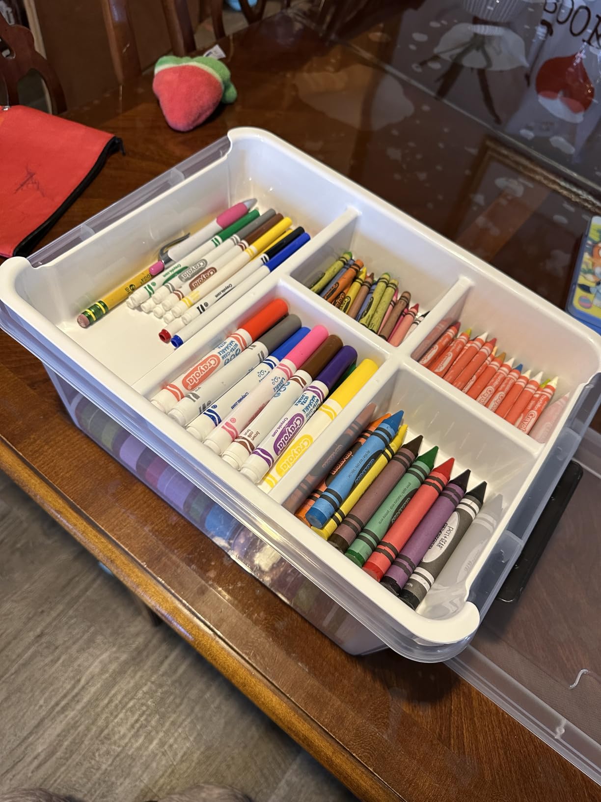 Citylife 17 QT Plastic Storage Box with Removable Tray Craft Organizers and Storage Clear Storage Container for Organizing Bead, Tool, Sewing, Playdoh customer photo 2