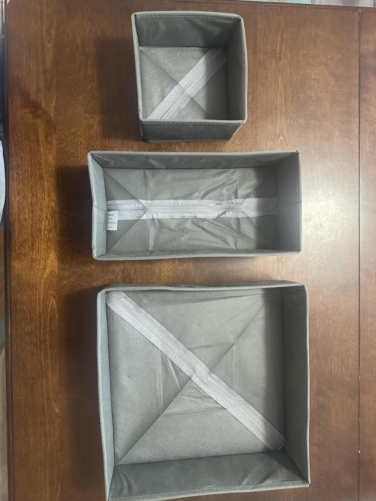 DIMJ Drawer Organizer Clothes, 12 Pack Dresser Organizer, Foldable Closet Organizers and Storage, Fabric Dresser Bins, Drawer Dividers for Nursery, Baby Clothes, Underwears, Sock (Beige) customer photo 2