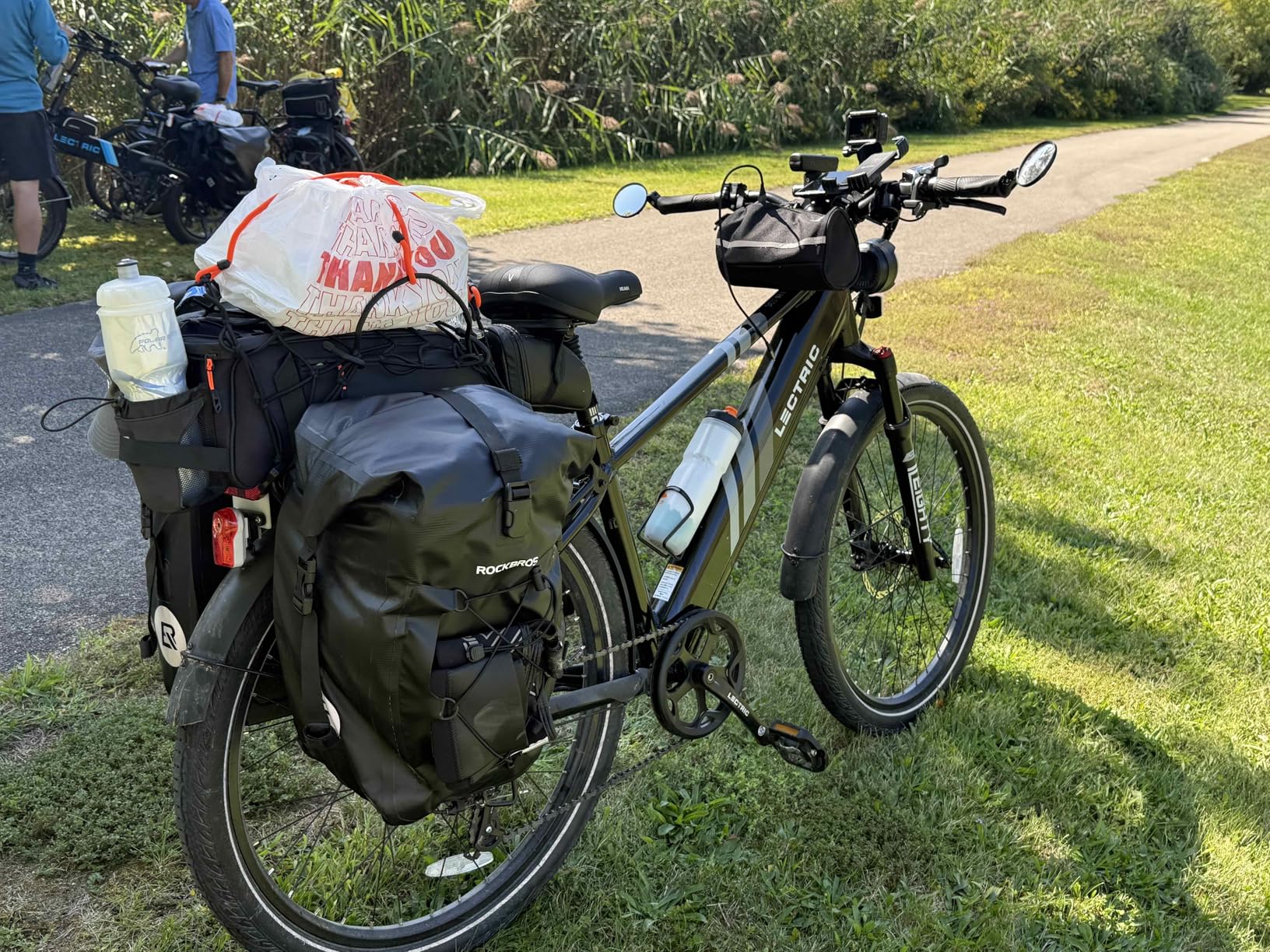 ROCKBROS Bike Panniers Waterproof Max 30L Capacity Cycling Traveling 1 Pack | Quick Release Mount,Reflective Safety,PVC Material,Fits Most Rear Racks customer photo 2