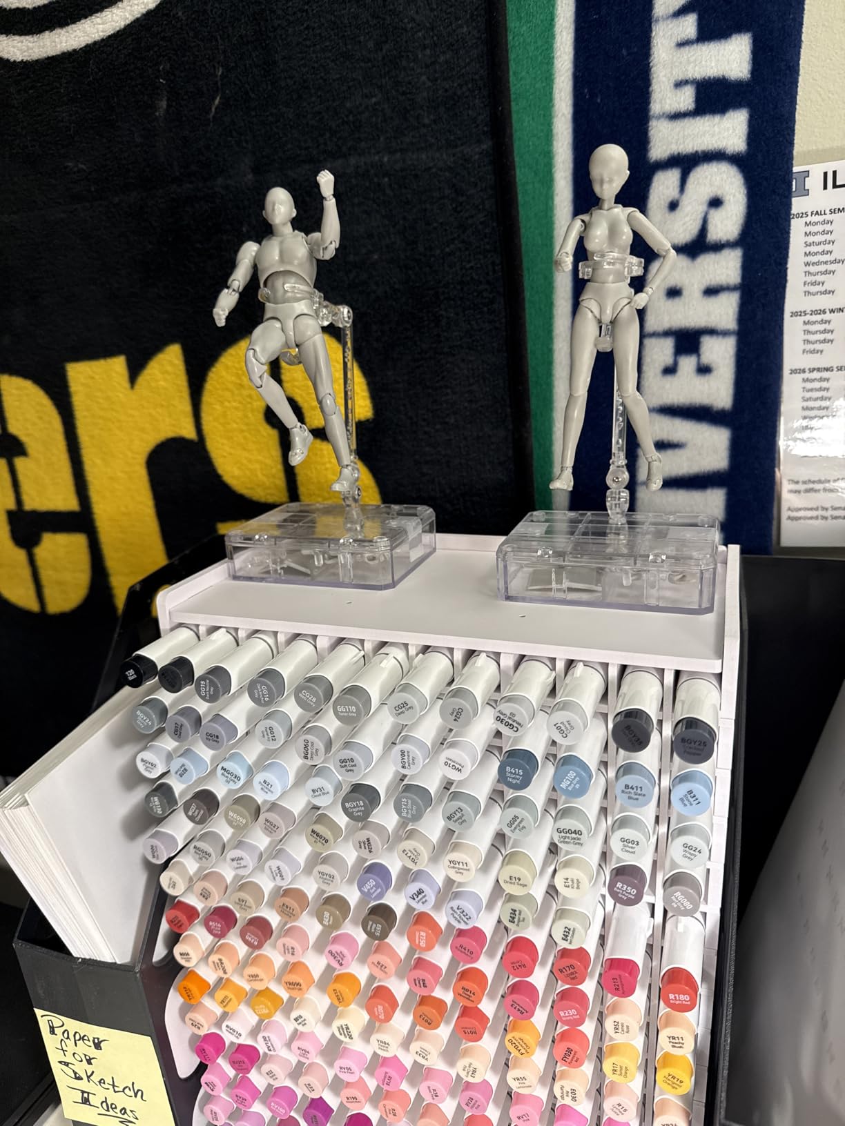 Haniforever Artists Manikin Art Mannequin Figures Supplies Drawing Tools,Small Drawing Figure Model for Sketching,Painting,Action Figure Set(Grey,Male) customer photo 1