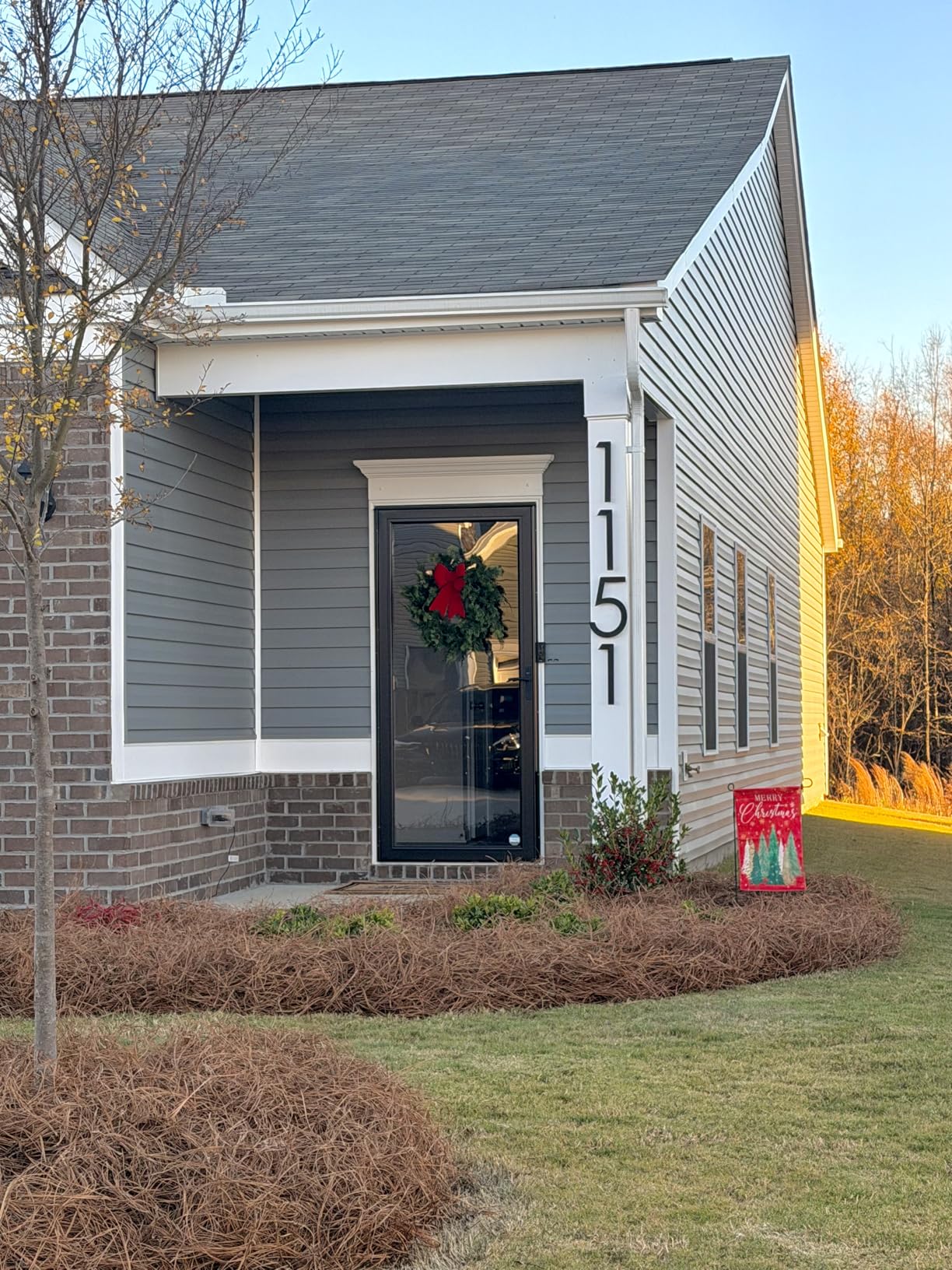 12 Inch Modern Floating House Numbers for Outside | Large Metal House Numbers for Outdoors | Black Coated Rust-Proof Home Address Numbers/Plaques | Metal Numbers customer photo 1