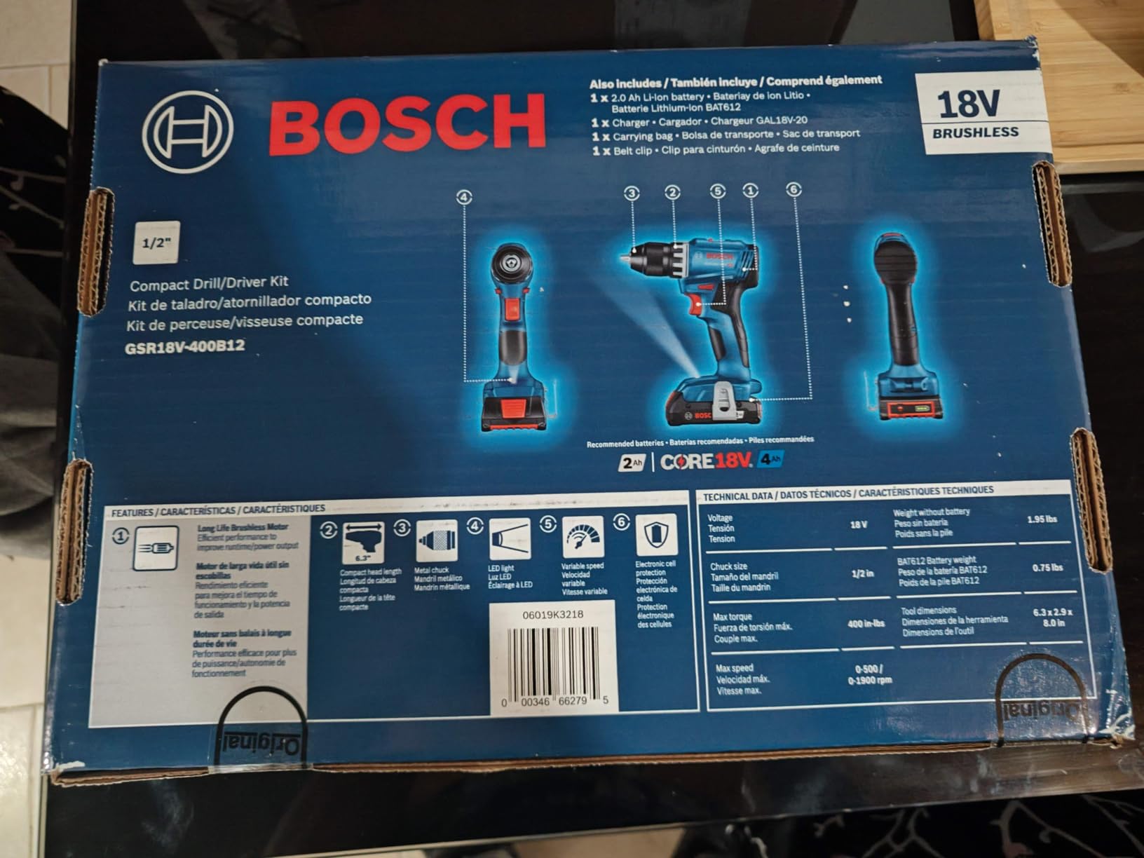 Bosch GSR18V-400B12 18V Compact Brushless 1/2 In. Drill/Driver Kit with (1) 2 Ah Standard Battery customer photo 2