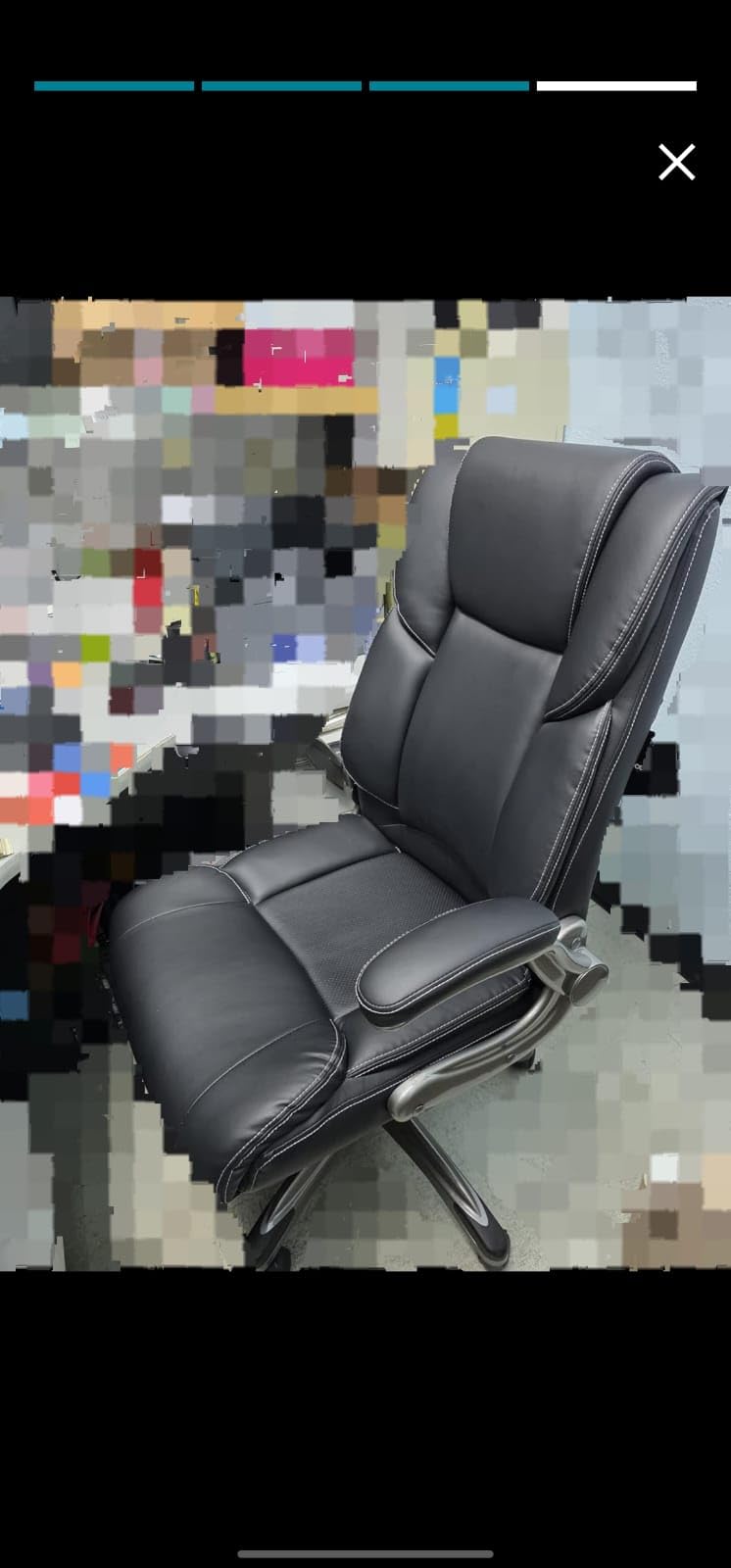 COLAMY High Back Executive Office Chair - Padded Leather Ergonomic Computer Desk Chair with Inflatable Lumbar Support & Flip-Up Arms, Adjustable Tilt Lock Swivel Task Chair for Home Office, Black customer photo 2