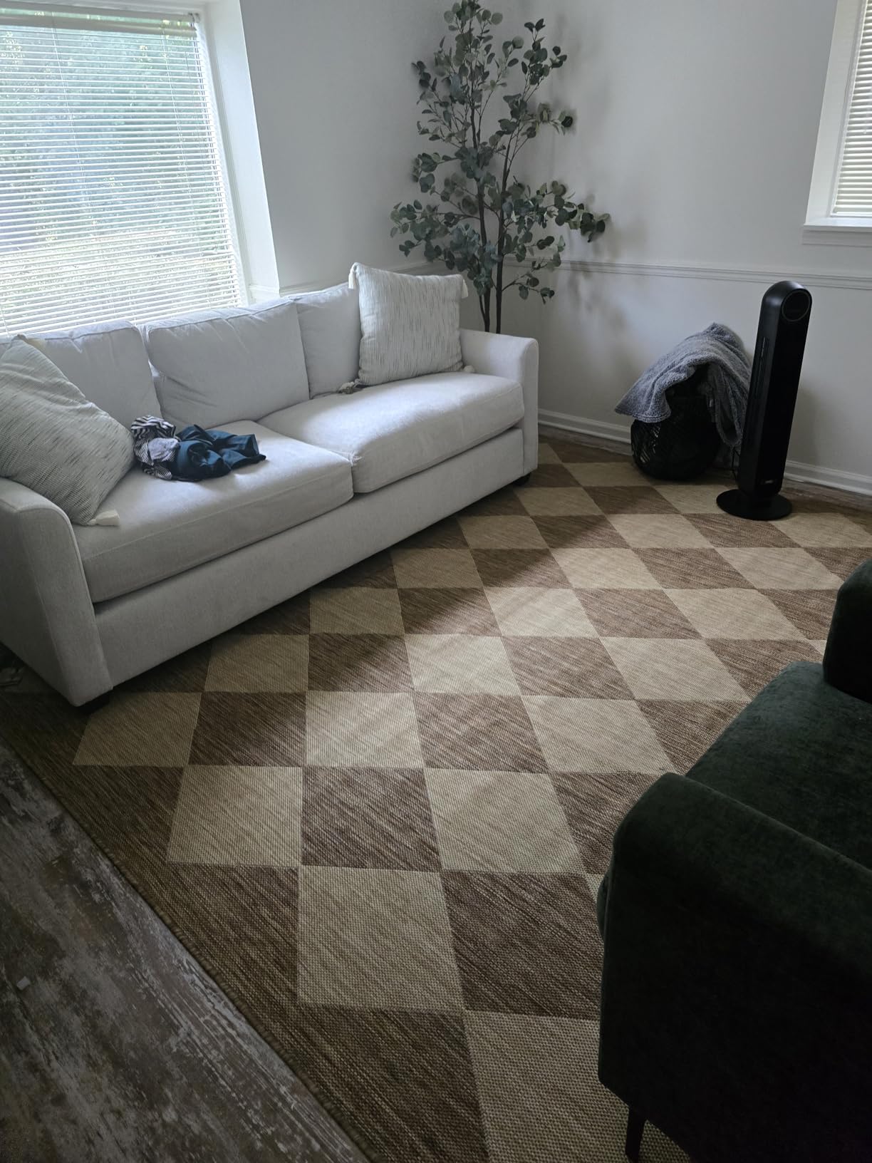 Nuloom Outdoor Performance Collection Sabina Dark Grey/Ivory, 8' x 10', Soft, High Traffic, Stain Resistant, Easy Clean, Durable Area Rug for Indoor/Outdoor Patio, Deck, Porch, Garden, Courtyard customer photo 1