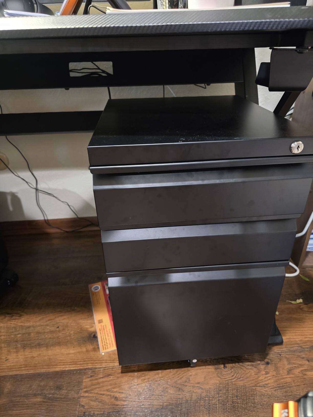 DEVAISE 3 Drawer File Cabinet with Lock, Fully Assembled Except Casters customer photo 1