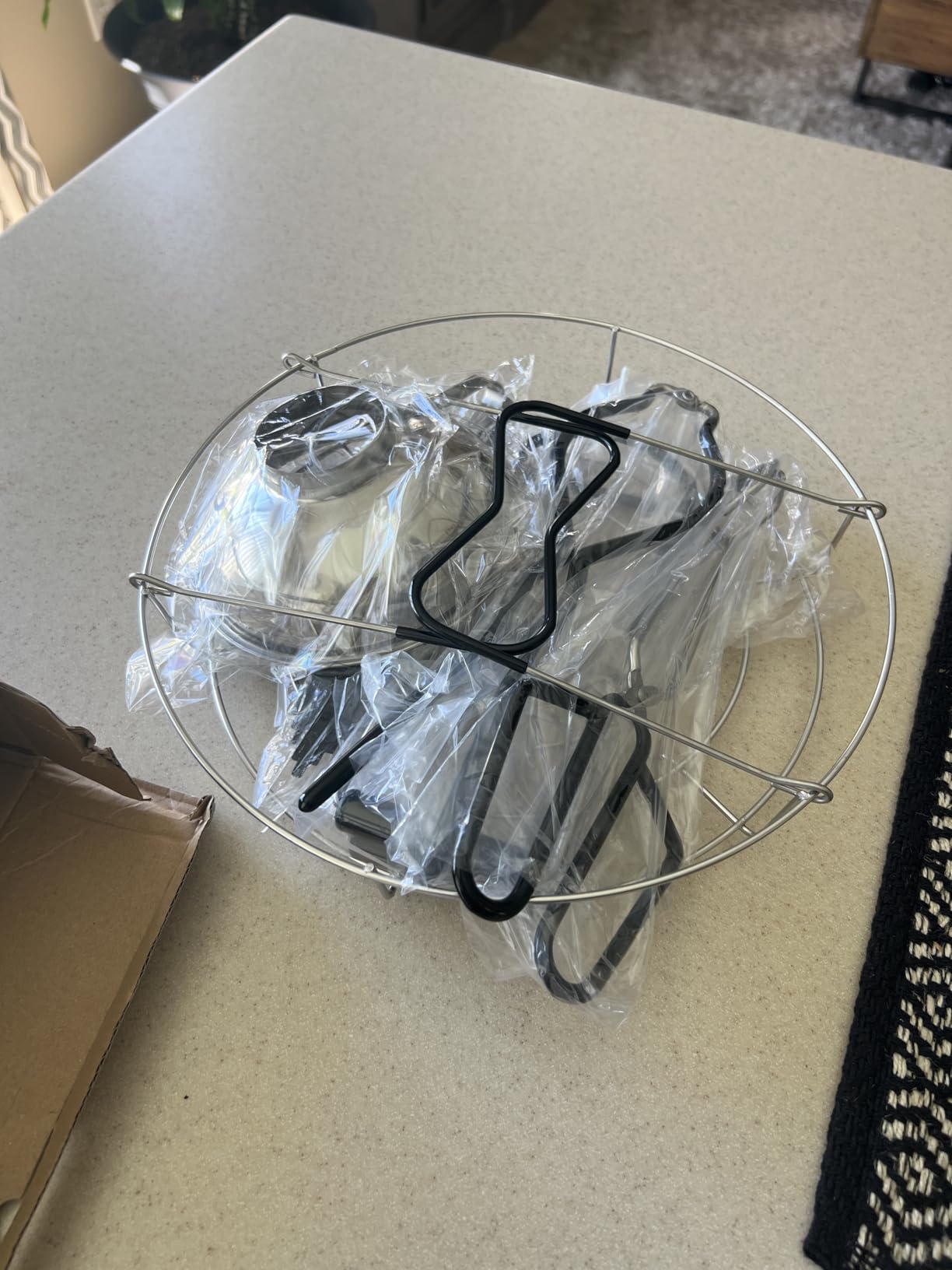 Pisol Canning Supplies Starter Kit, 7 Piece Canning Tools Set with Stainless Steel Rack, Wide Mouth Funnel, Kitchen Tongs, Jar Lifter, Magnetic Lid Lifter, jar Wrench, Bubble Popper customer photo 2