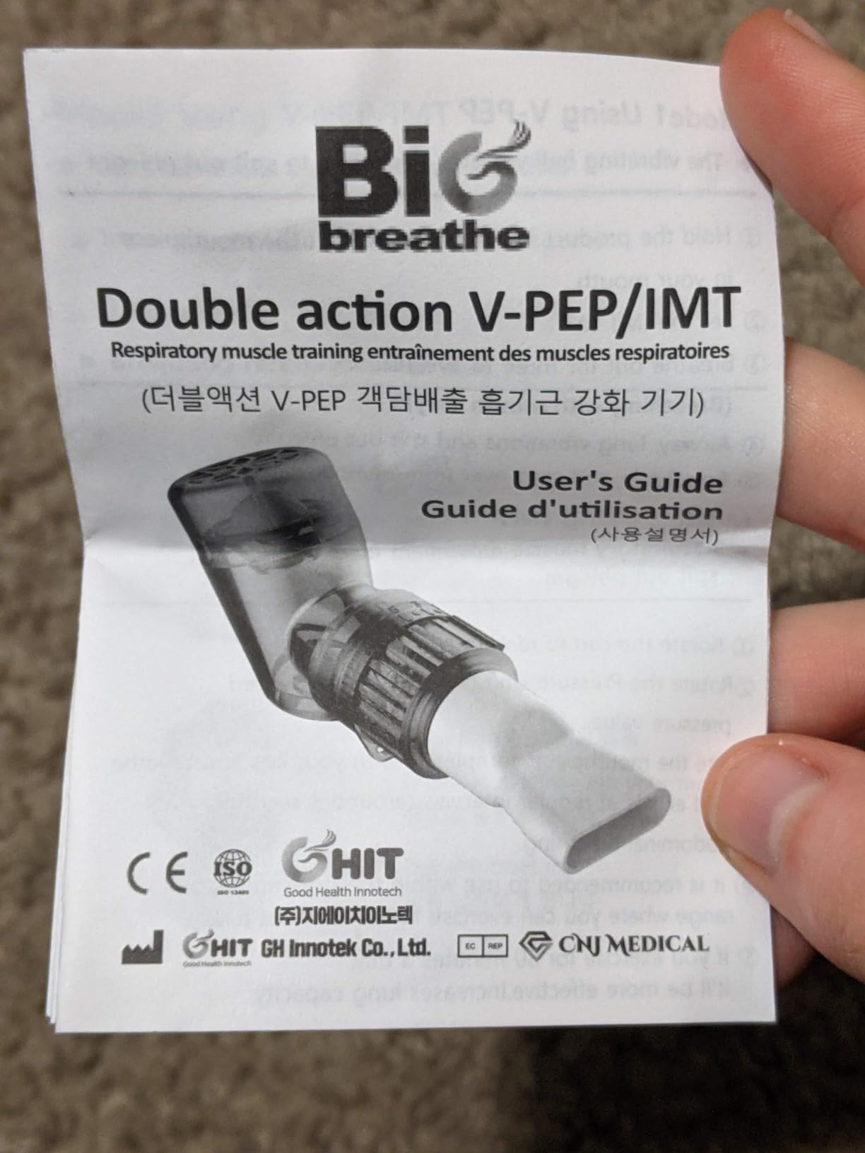 Bigbreathe V-PEP/IMT | 3-in-1 Respiratory Exercise Device - Lung Expansion, Mucus Relief, Breathing Rehabilitation, Portable with Accessories, Easy to Clean, for COPD & Asthma Relief customer photo 1