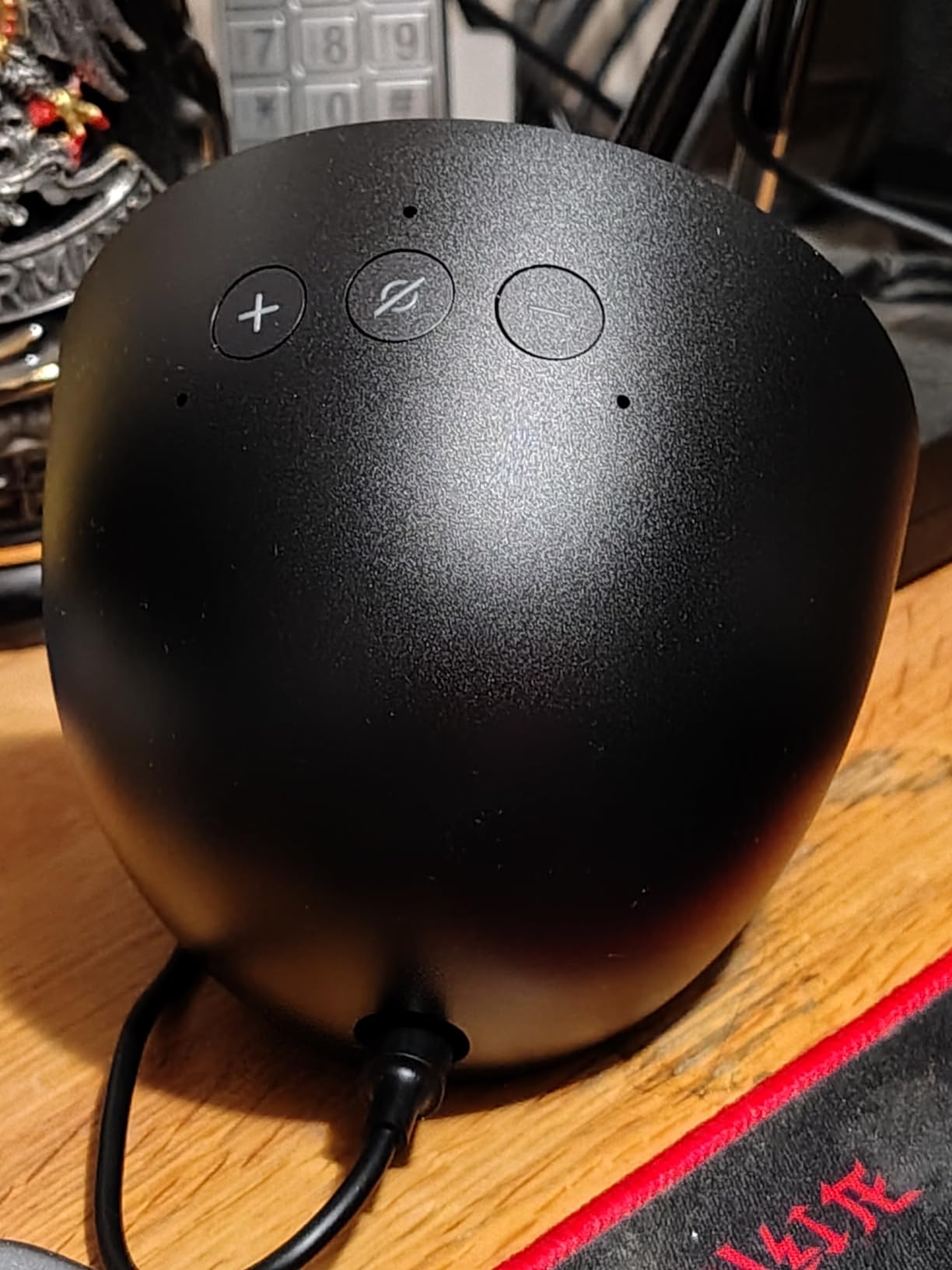 Echo Spot (newest model), Great for nightstands, offices and kitchens, Smart alarm clock, Designed for Alexa+, Ocean Blue customer photo 2