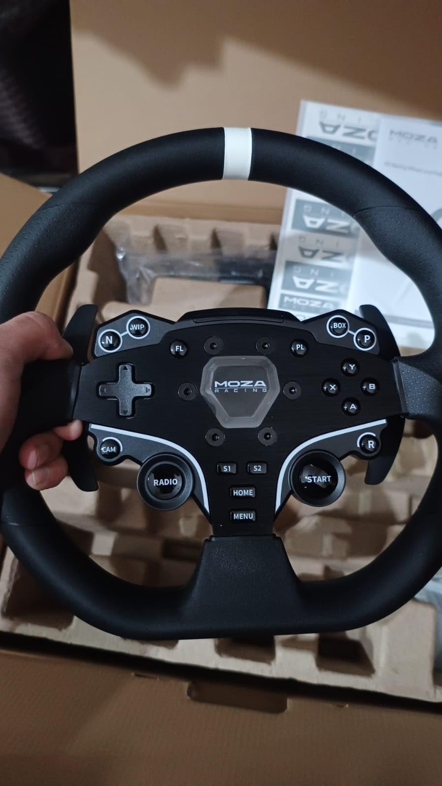 MOZA R3 Racing Wheel and Pedals Bundle for PC, 3.9Nm Direct Drive WheelBase, 11-inch ES Lite Steering Wheel, Pedals and Desk Clamp customer photo 2