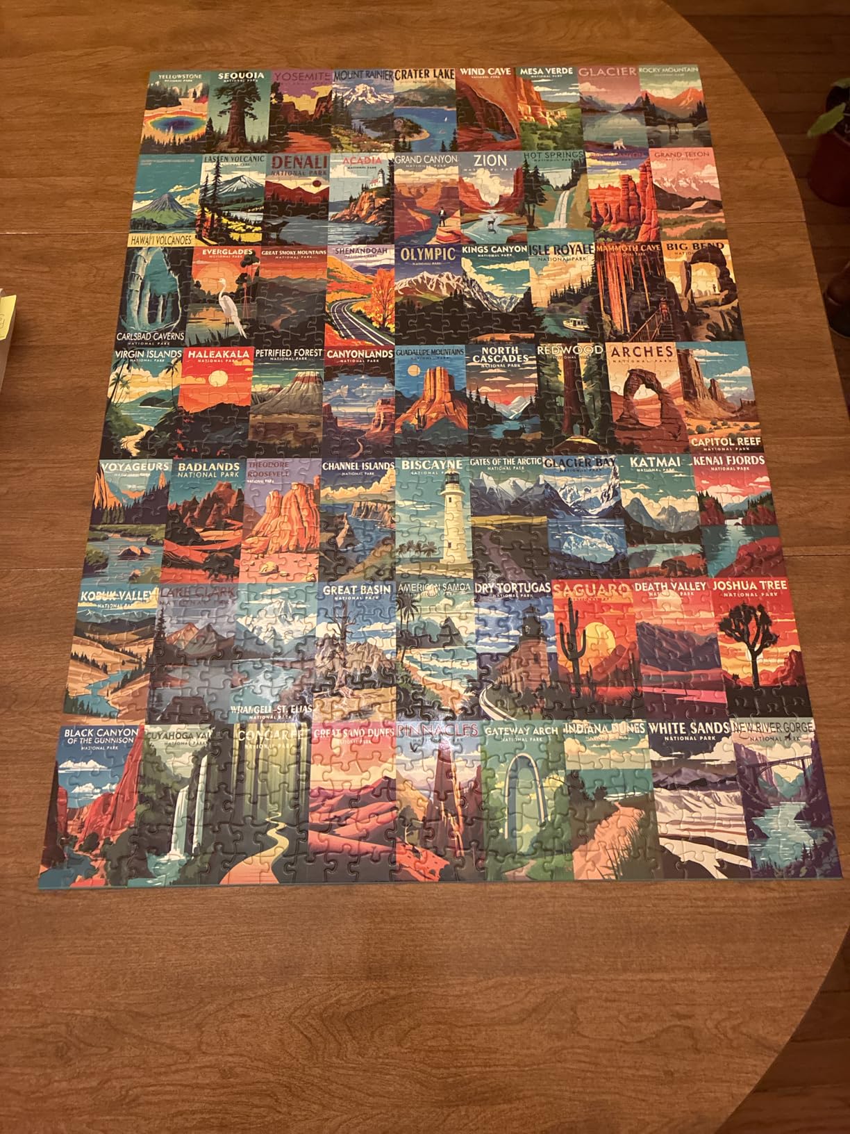 National Parks Puzzle for Adults 1000 Pieces, Travel Poster Landscape Puzzle Including Zion Yellowstone Yosemite, Nature Jigsaw Puzzles Scenery Mountain Scene customer photo 1