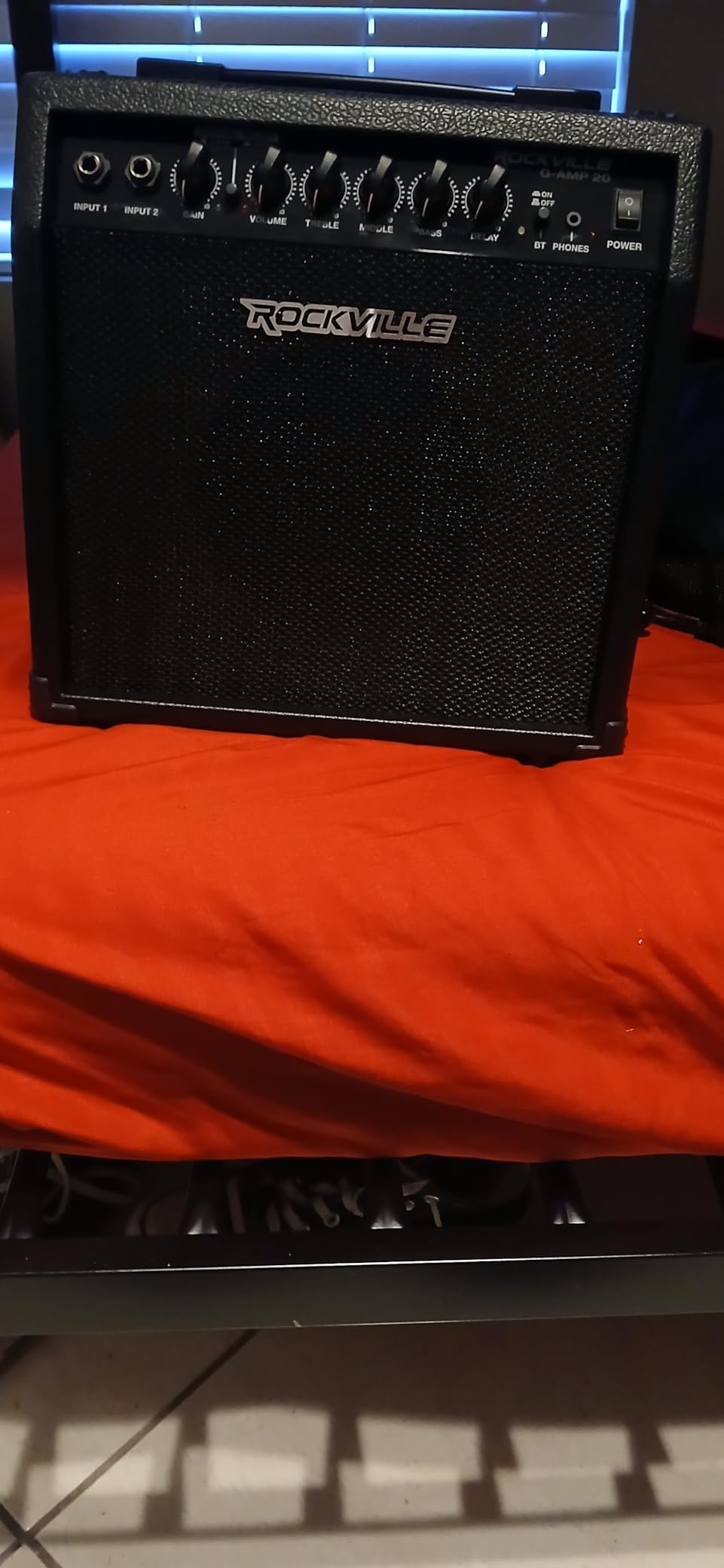 Rockville G-AMP 10W Guitar Amplifier with Bluetooth, Clean/Distortion Modes, 6