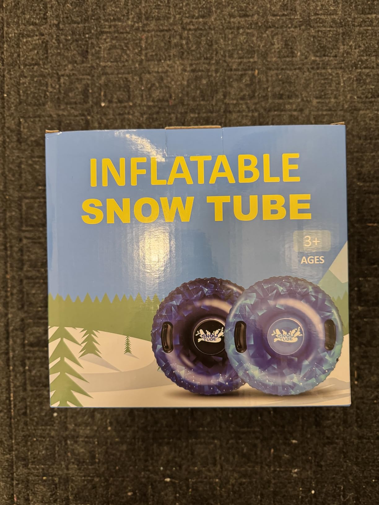 Snow Tube, WOLKEK 40 Inch 2Pack / 47 Inch 1Pack Snow Sled for Kids and Adult, Thickened Heavy Duty Hard Bottom Sleds for Snow with Handles, Winter Toys for Outdoor Sledding Snow Tube Sports customer photo 1