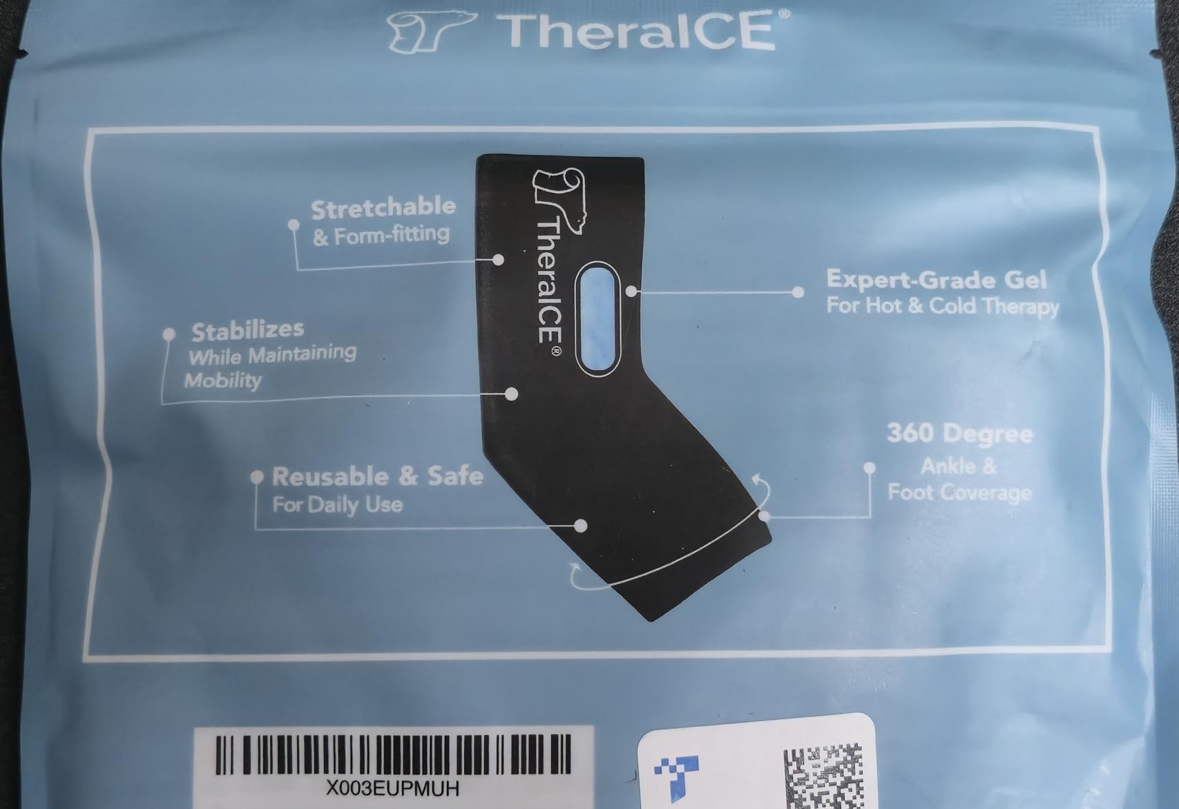 TheraICE Ankle Ice Pack Wrap for Swelling & Sprained Ankle Brace for Women & Men, Cold Therapy Support Compression Socks, Plantar Fasciitis & Achilles Tendonitis Relief, Sore Feet & Heel customer photo 1