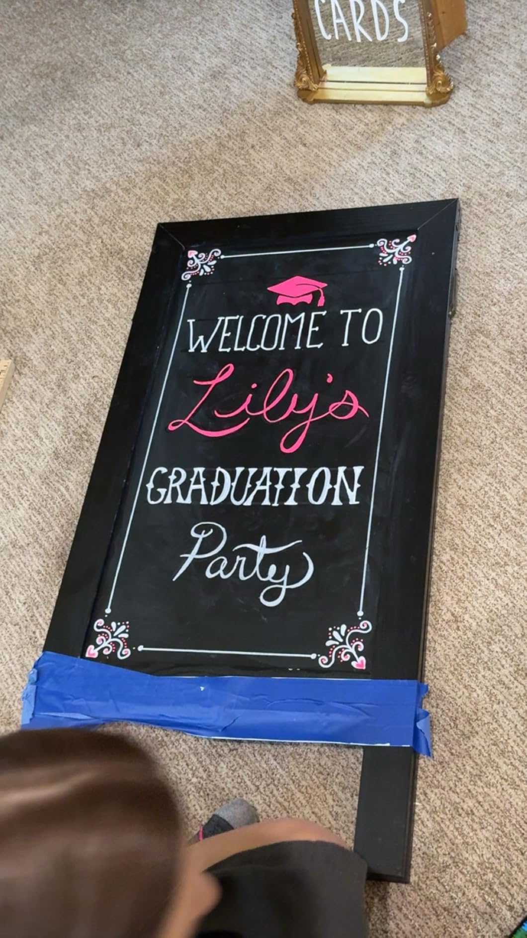 Better Office Products Magnetic A-Frame Chalkboard Sign, Extra Large 20