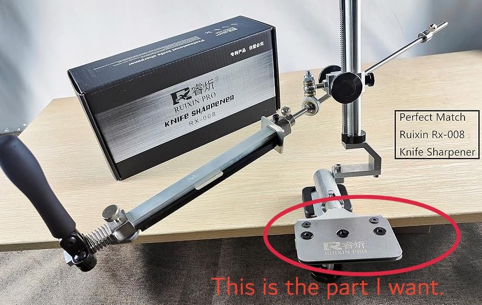 RUIXIN PRO RX-009 Professional Knife Sharpener with 10 Whetstones, 360° Rotation Flip Design Fixed-Angle Aluminum Alloy Kitchen Chef Knife Sharpening Kit Abrasive Holding System Tools customer photo 2