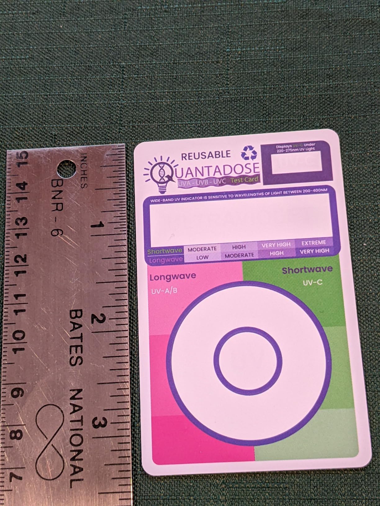 6-in-1 QUANTADOSE Multi-Wavelength Bi-Luminescent UVA/UVB/UVC/Far-UVC Light Reusable Professional UV Test Card customer photo 1