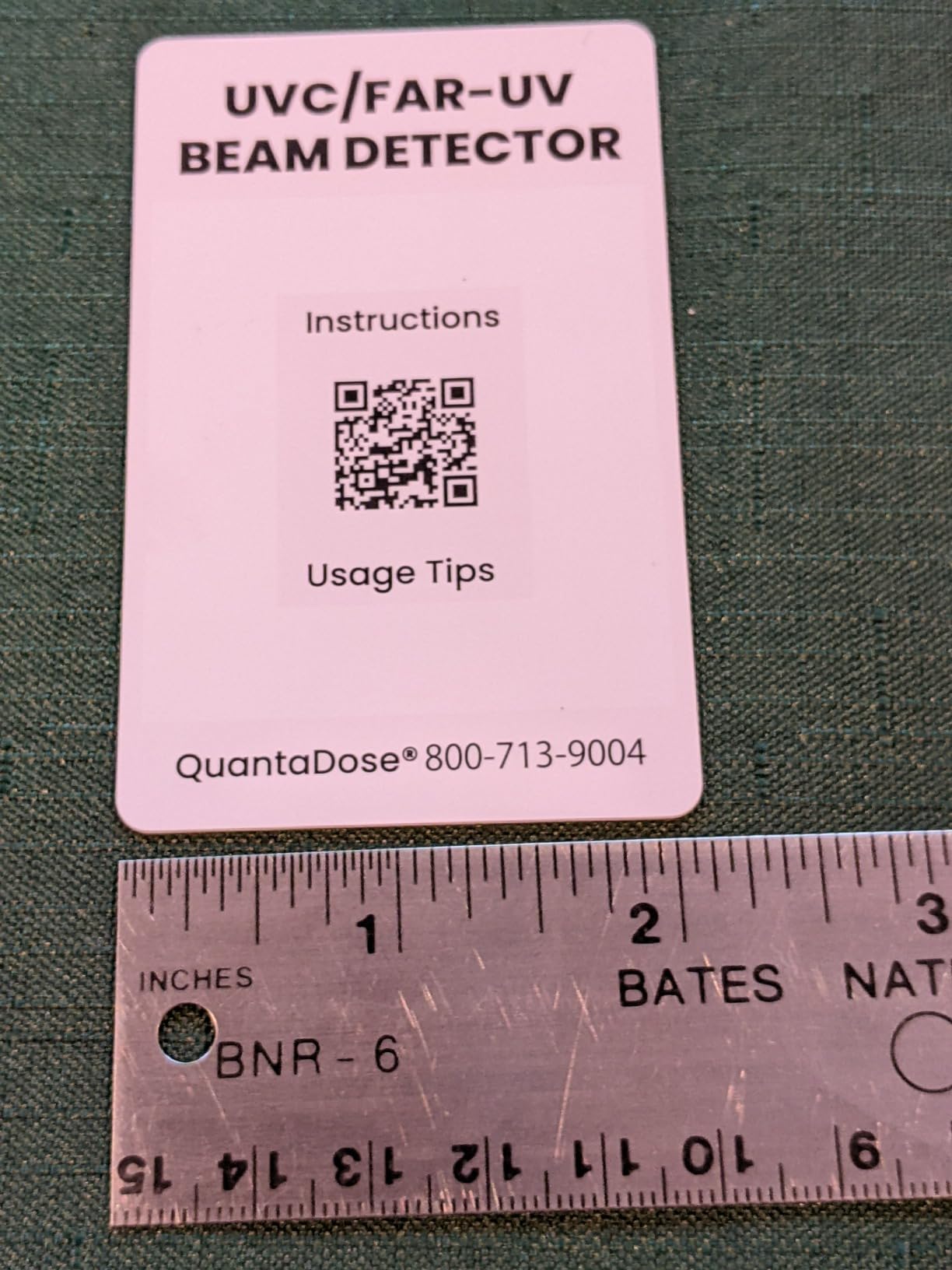 6-in-1 QUANTADOSE Multi-Wavelength Bi-Luminescent UVA/UVB/UVC/Far-UVC Light Reusable Professional UV Test Card customer photo 2