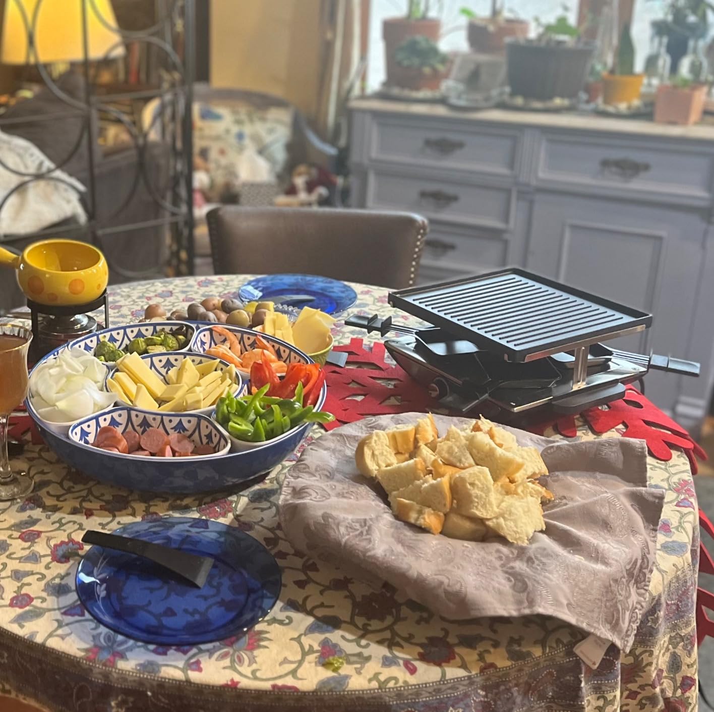 Swissmar Geneva Raclette Grill with Reversible Cast Aluminum Grill Top - Perfect for outdoor & Indoor Electric Raclette Grill & Griller - Barbeque Bonding - 4-Person customer photo 2