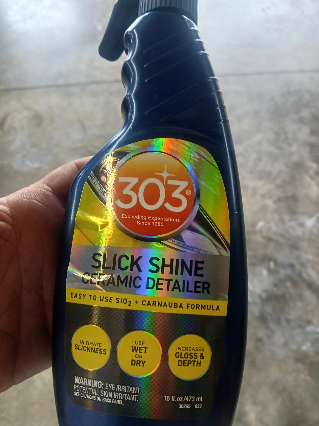 303 Products (30265 Slick Shine Ceramic Detailer - SiO2 and Carnauba Infused Ceramic Coating - Premium Ceramic Detailing Spray - Increases Shine and Gloss - Works on Paint, Glass, and Wheels - 16Oz customer photo 2