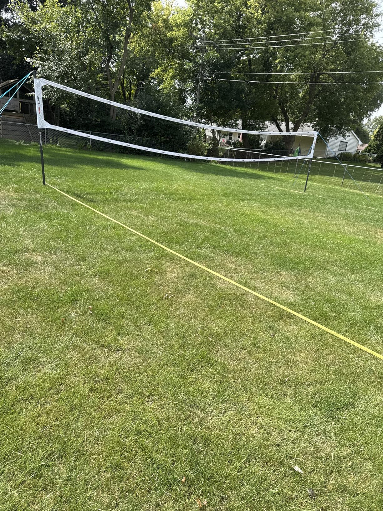 Professional Volleyball Net Set Heavy Duty for Outdoor Backyard Portable with Aluminum Adjustable Height Scoring Poles, Regulation Nets System for Tournament, Grass customer photo 1