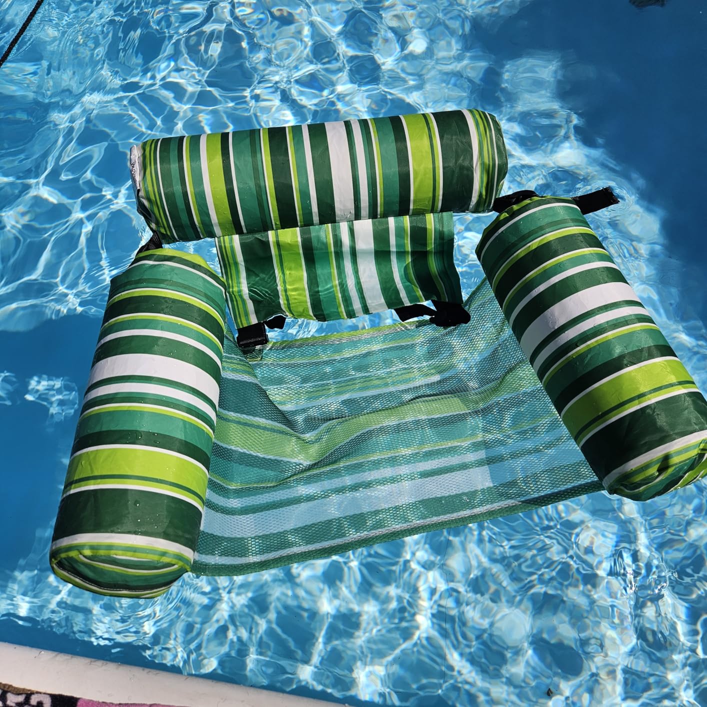 SLOOSH Inflatable Pool Floats Adult,2 Packs Floating Lounge Chairs,Blow up Pool Noodles for Adult Heavy Duty,Floating Chair for Party Summer Water Beach Lake Fun customer photo 1