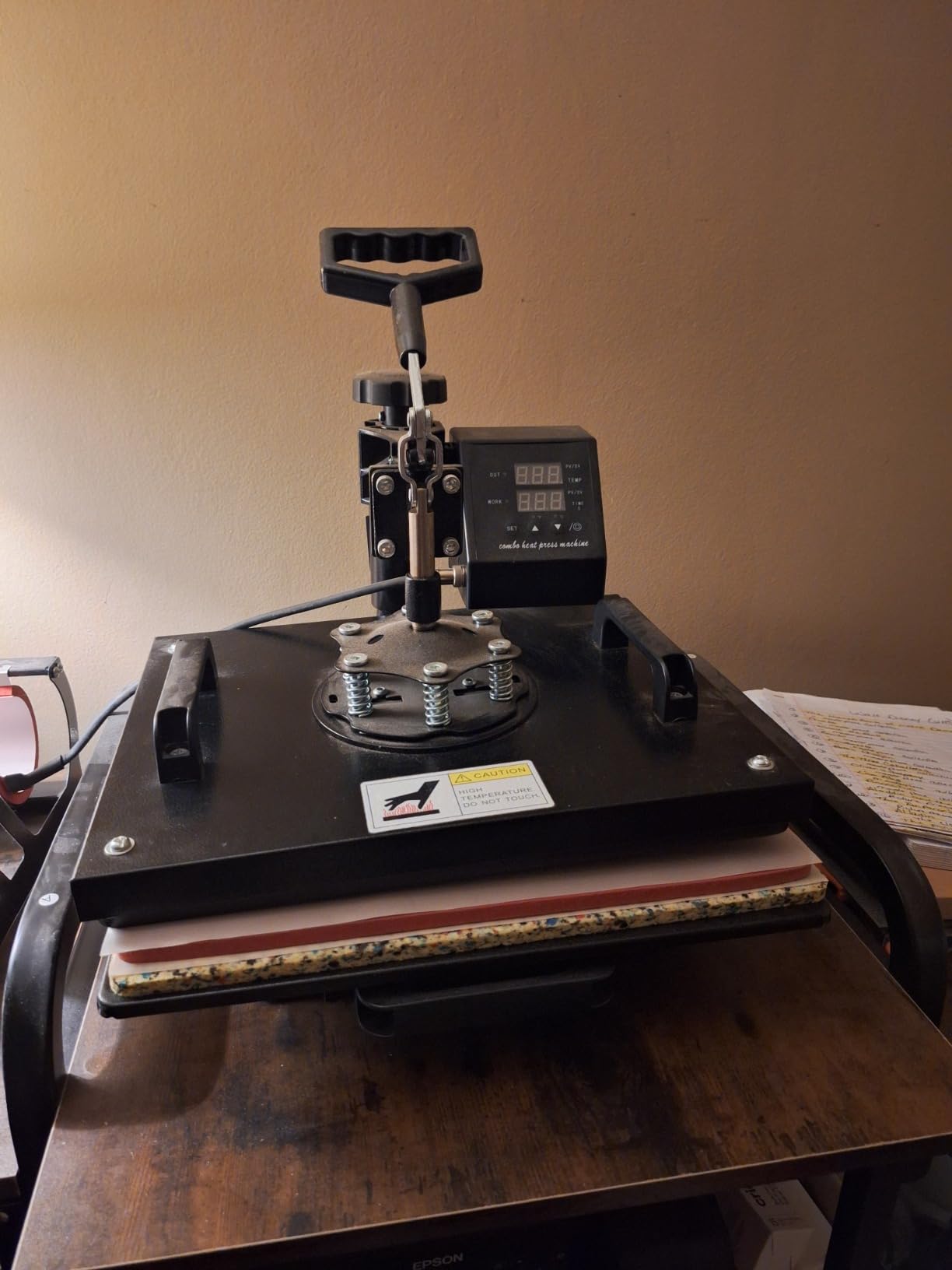 5 in 1 Heat Press Machine, 12x15 inch Swing Away Heat Press for Sublimation, T Shirt Pressing Machine Multifunction, Heat Press Transfer Machine Combo for T-Shirt Hat Cap Mug Plate Cap customer photo 1