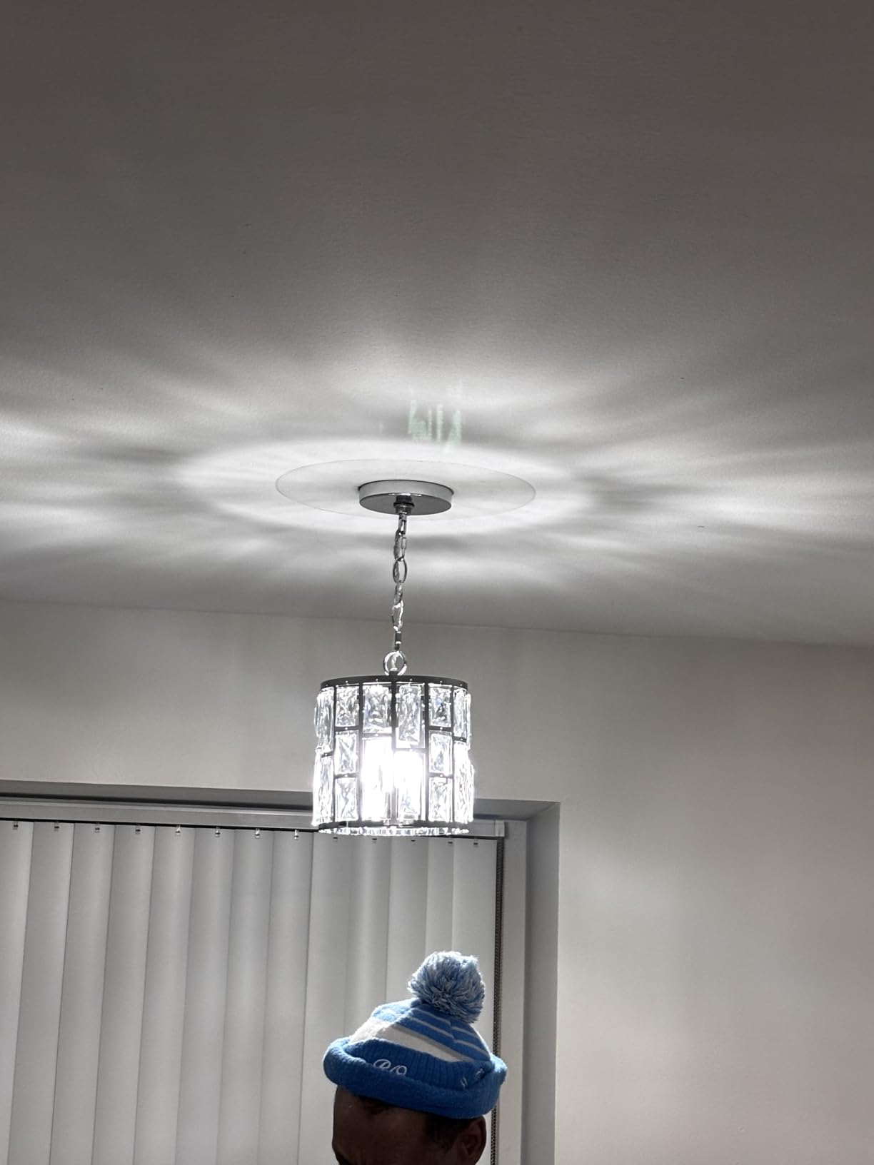 MEXO Modern Crystal Pendant Light Fixture 3-Pack Chrome Finish Hanging Lighting Crystal Chandelier for Kitchen Island customer photo 1