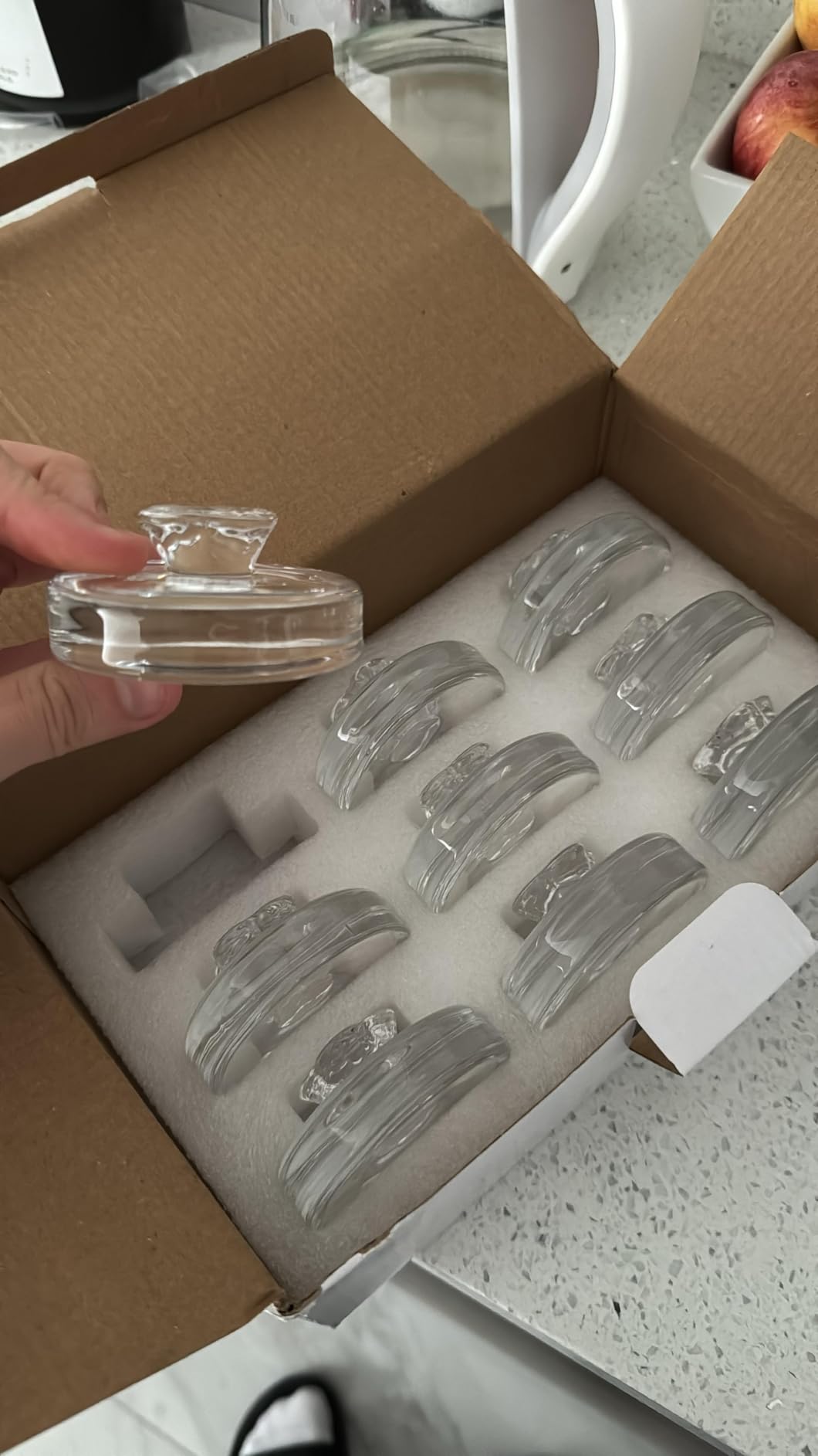 Okllen 9 Pack Glass Fermentation Glass Weights for Large Wide Mouth Mason Jars Easy Grip Handle, Dishwasher Safe customer photo 1