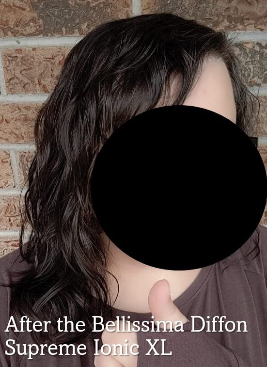 Bellissima Diffon Ceramic Diffuser Hair Dryer for Curly Hair - 2-in-1 Blow Dryer with Diffuser - Reduces Frizz, Defines Curls, Volumizes - Lightweight, Compact, Easy Hold Handle customer photo 2