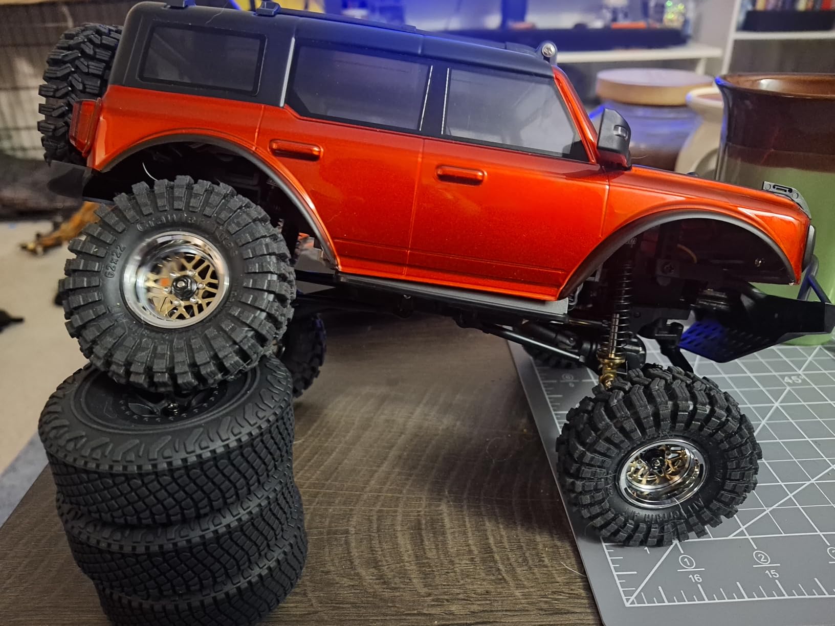 INJORA 1.0 Tires All Terrain S5 Super Soft Sticky Tires for 1/18 TRX4M 1/24 RC Crawler Axial SCX24 FMS FCX24 Enduro24 Upgarde (T1014) customer photo 2