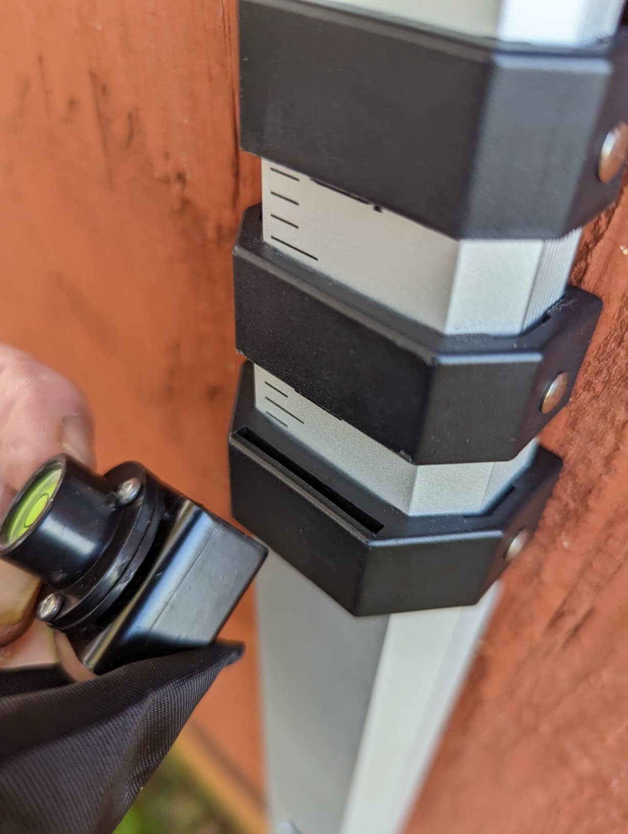 KEZERS 9 FT Dual Sided Aluminum Grade Rod - 8ths, 3 Section Telescopic Rod with Carrying Case customer photo 1