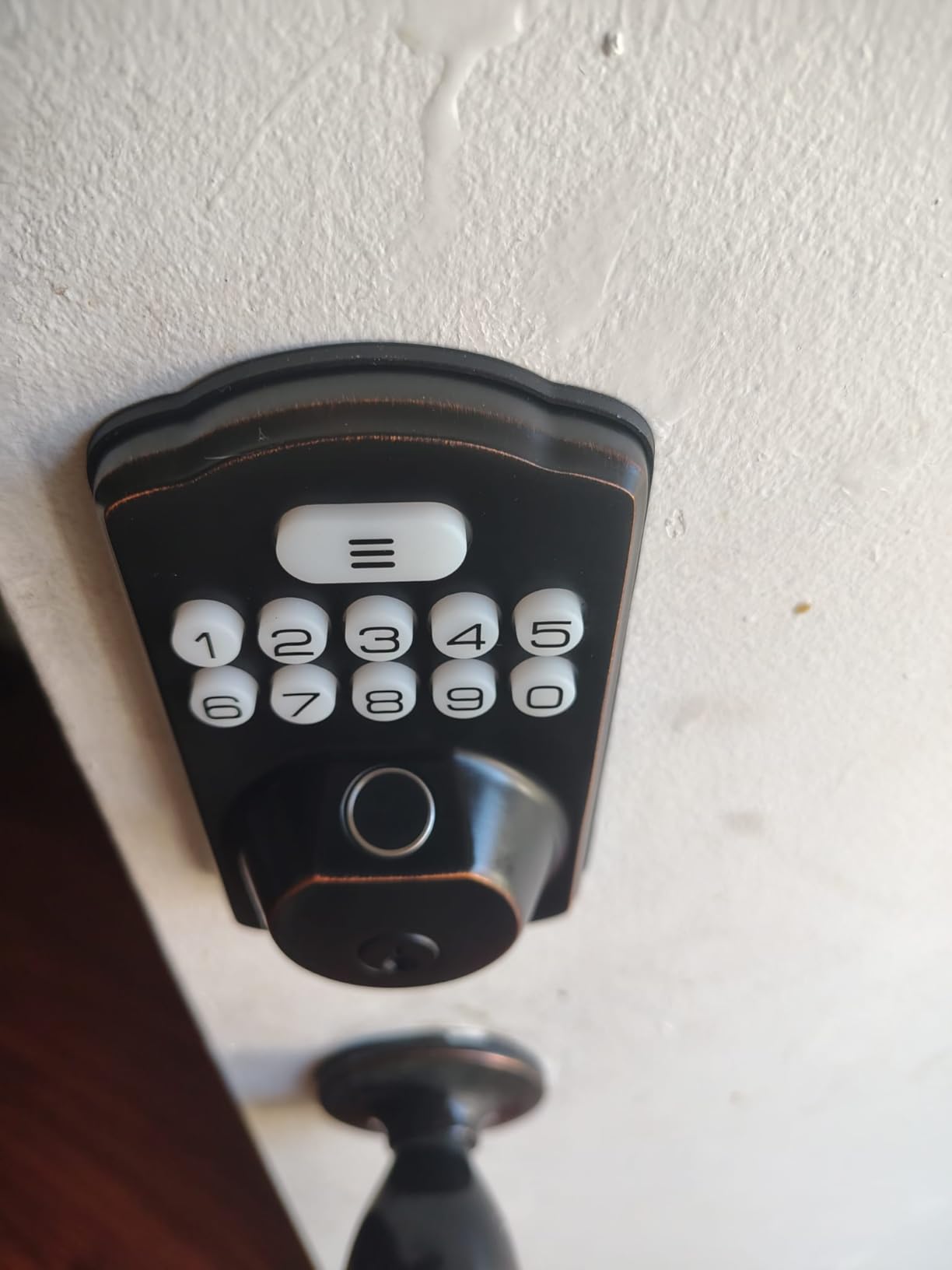 Veise KS02A Fingerprint Keyless Entry Door Lock, Auto Lock, Electronic Keypad Deadbolt for Front Door, Biometric, Anti-Peeping Password, Easy Install, Matte Black customer photo 1