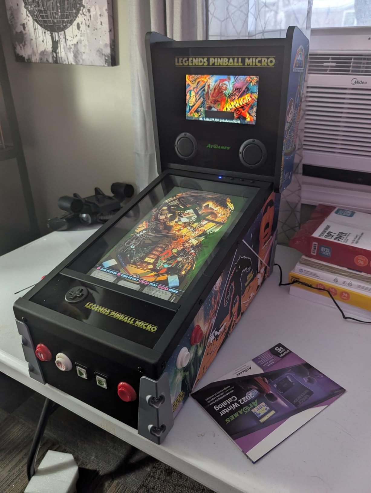 Legends Pinball Micro, Arcade Machine Console, Classic Retro Video Games, 50 Built in Licensed Pinball Games, Space Invaders, Bubble Bobble,Time Machine, WiFi, HDMI, Bluetooth customer photo 2