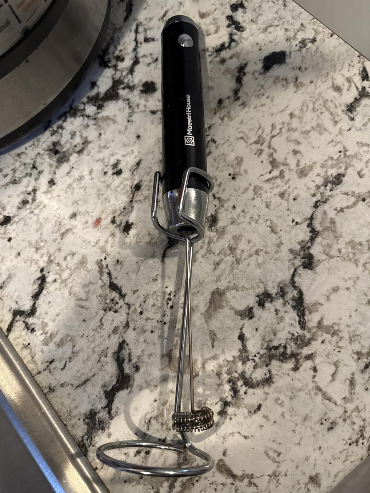 Maestri House Rechargeable Milk Frother with Stand, LunaFro Handheld Electric Foam Maker Waterproof Detachable Stainless Steel Whisk Drink Mixer Foamer for Lattes, Cappuccino customer photo 2