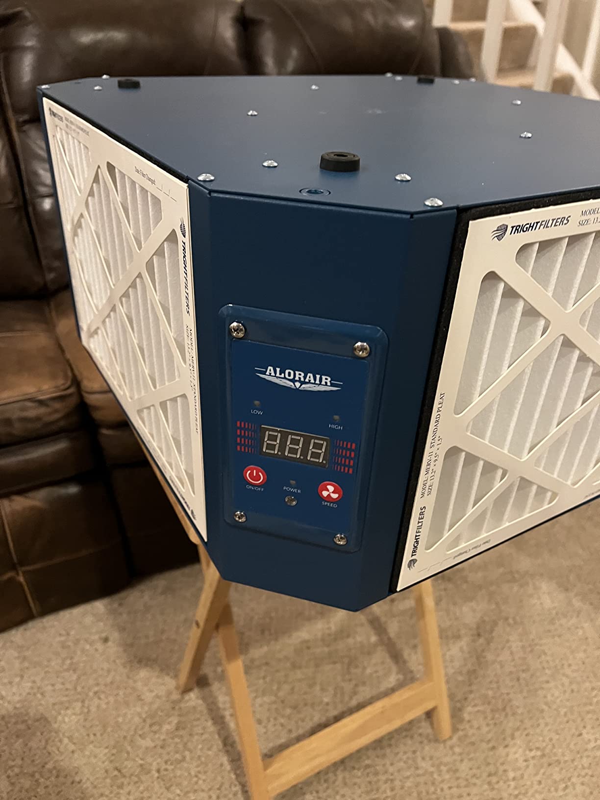 ALORAIR 360 Degree Intake Air Filtration System Woodworking - (1050/1350 CFM) with Strong Vortex Fan, Hanging Mode for Garage Works Shop, Shop Dust Collectors, Purecare 1350 customer photo 1
