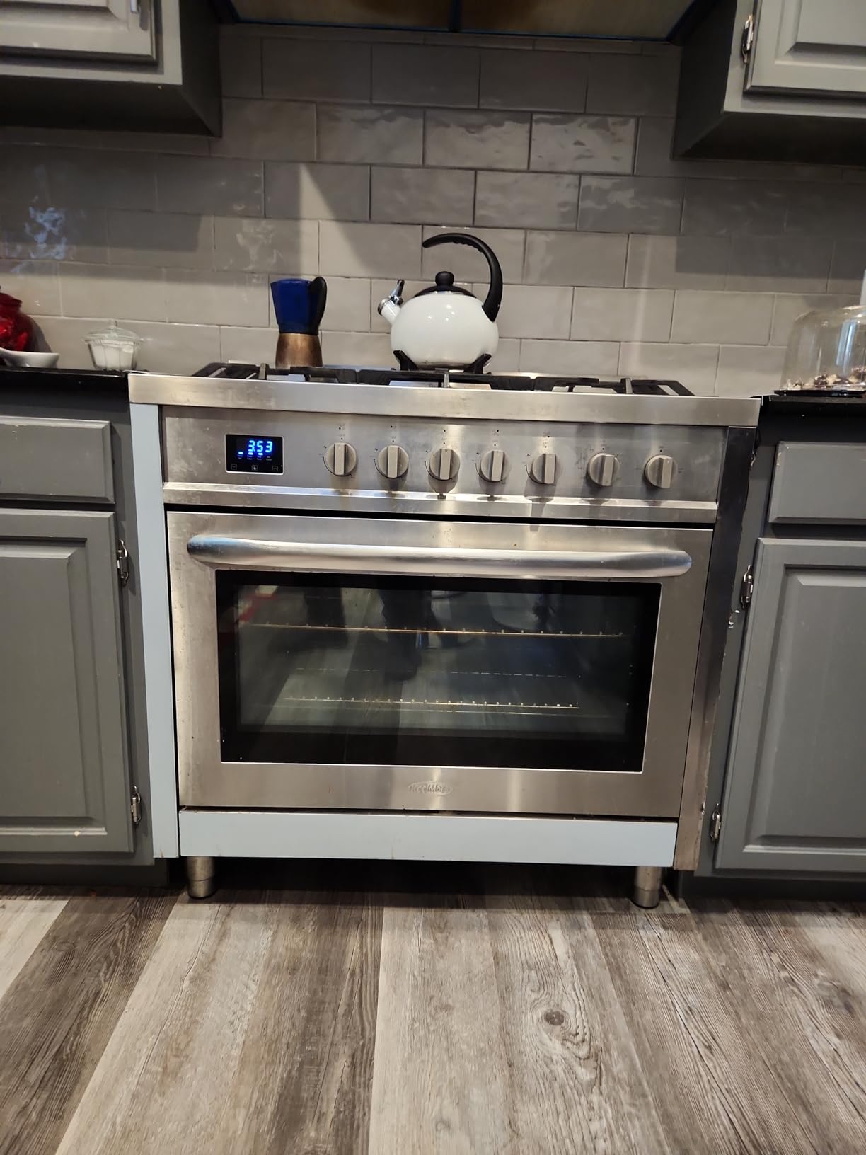 KoolMore 36 Inch Dual-Fuel Range Cooktop Stove with Freestanding Legs, Convection Cooking, and Large Capacity Stainless Steel Oven, Supports NG or LG, 4.3 cu. ft. customer photo 2