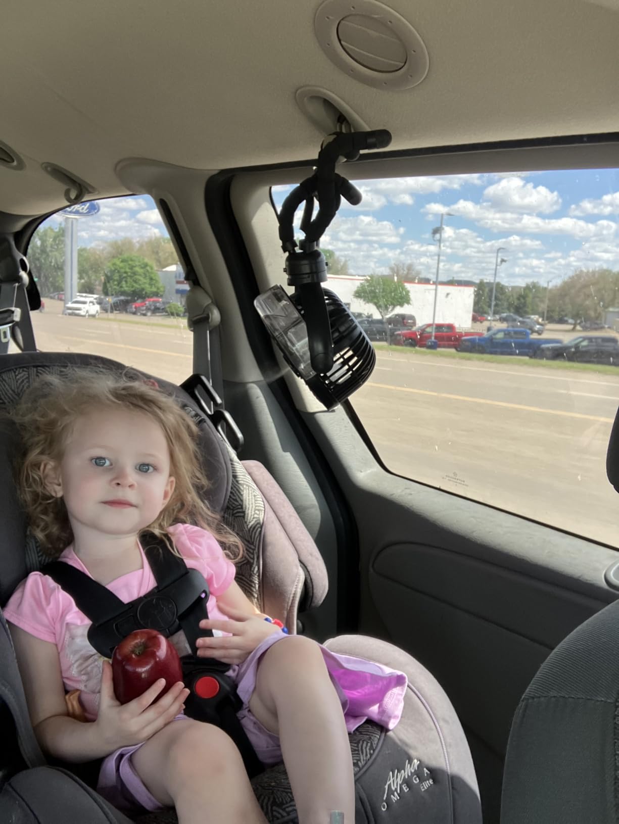 Misting Stroller Fan, 6000mAh Battery Operated Portable Fan with Light & 360 Degree Pivoting, Personal Fans with Flexible Tripod for Baby, Office, Travel,Treadmill,Outdoors customer photo 1