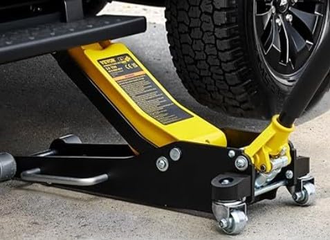 VEVOR 3 Ton Low Profile, Aluminum and Steel Racing Floor Jack with Dual Pistons Quick Lift Pump for Sport Utility Vehicle, Lifting Range 3-6/11