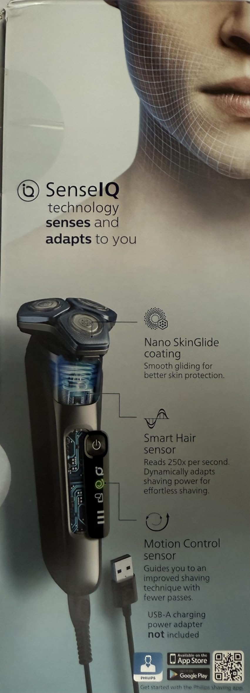 Philips Norelco Shaver 7200, Rechargeable Wet & Dry Electric Shaver with SenseIQ Technology and Pop-up Trimmer, S7887/82 customer photo 2