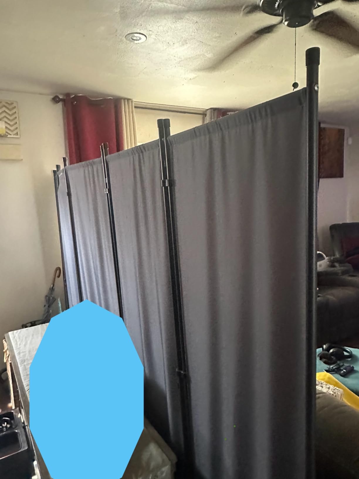 Room Divider 6FT Portable Room Dividers and Folding Privacy Screens, 88'' W Fabric Divider for Room Separation, 4 Panel Partition Room Dividers Screen customer photo 1