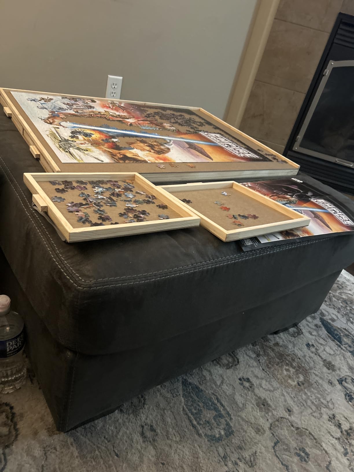 1000 Piece Rotating Puzzle Board with Drawers and Cover - 4 Drawers, Wooden Jigsaw Puzzle Table | 30