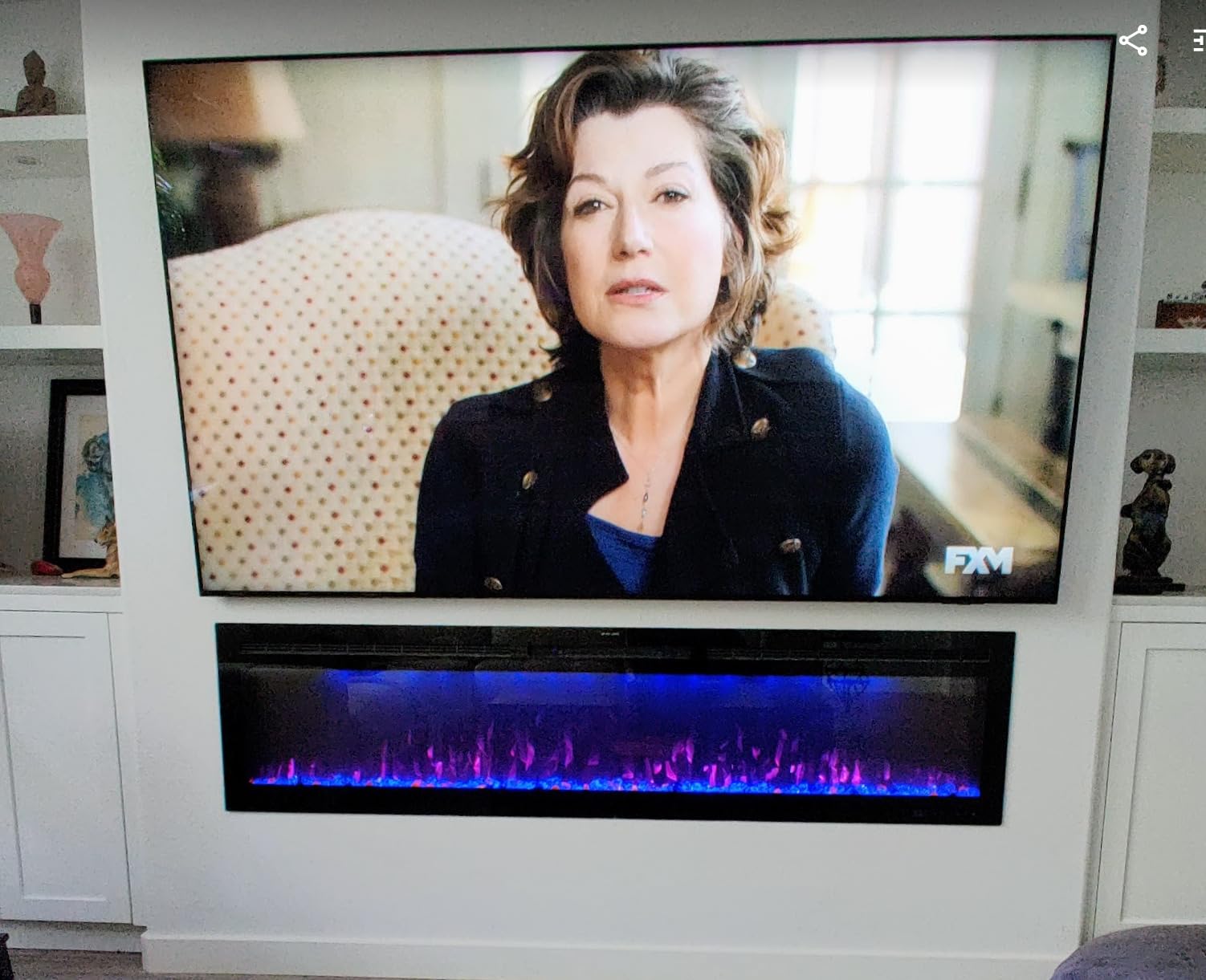 88 Inch WiFi Electric Fireplace Heater, Recessed or Wall Mounted, Ultra‑Slim 5.51