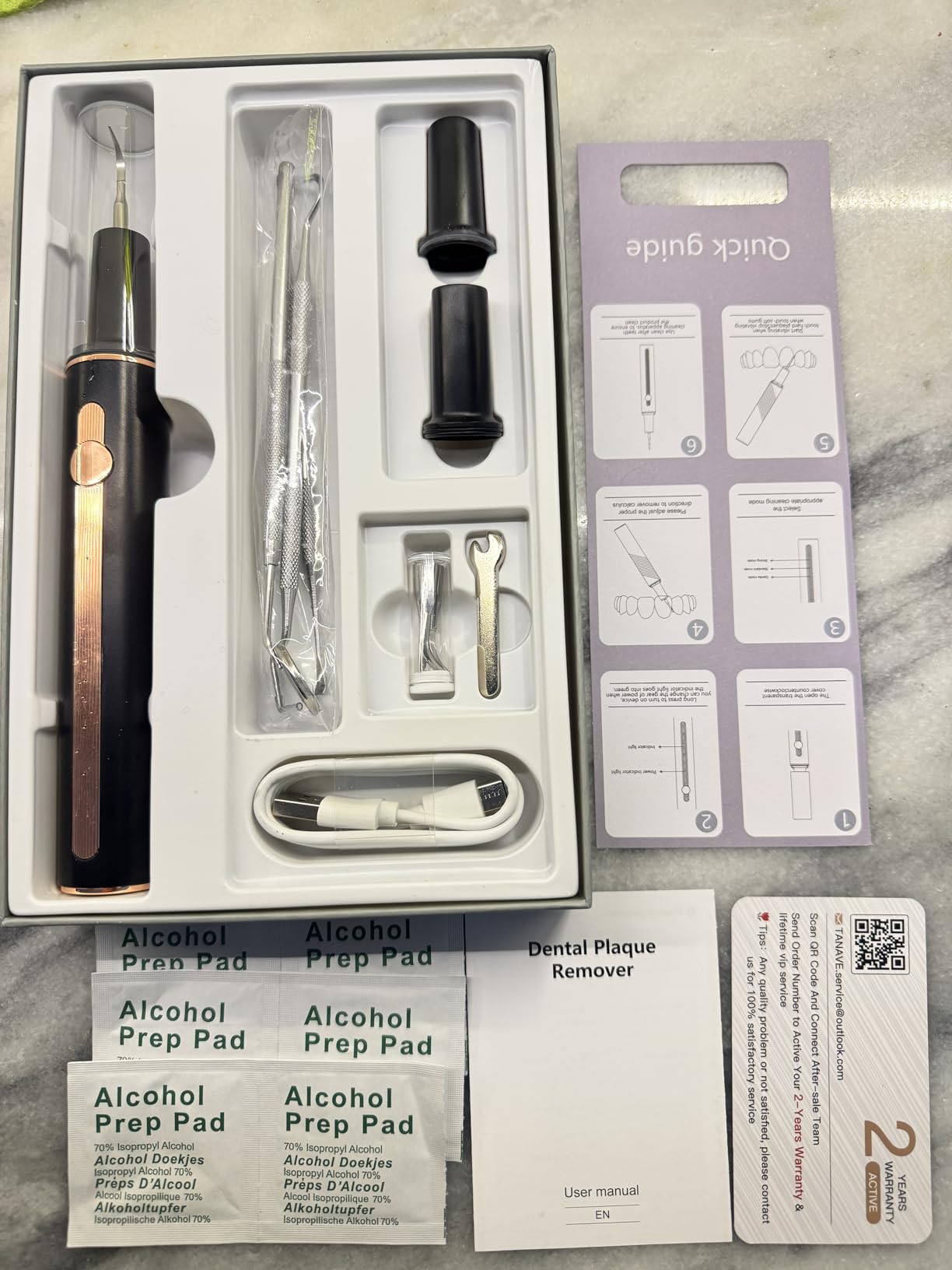 Teeth Cleaning Kit Plaque Remover for Teeth, Portable Dental Plaque Remover Tool with LED, Plaque Blaster for Human Teeth with 3 Modes, Tooth Scraper Plaque Tartar Remover for Teeth with Dental Tools customer photo 1