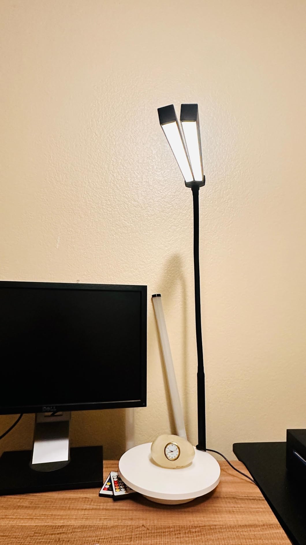 Led Desk Lamp for Office Home - Eye Caring Architect lamp with Clamp, Dual Screen Computer Monitor Work Smart Light: 24W 5 Color Flexible Adjustable Lighting Table Lamp for Study Drafting customer photo 1