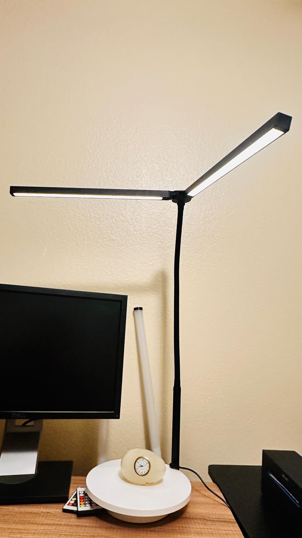 Led Desk Lamp for Office Home - Eye Caring Architect lamp with Clamp, Dual Screen Computer Monitor Work Smart Light: 24W 5 Color Flexible Adjustable Lighting Table Lamp for Study Drafting customer photo 2