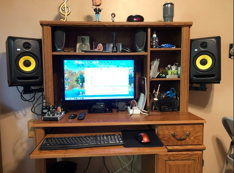 Pipishell Speaker Wall Mounts, Dual Side Clamping Bookshelf Mounting Bracket, Speaker Mounts for Surround Sound, Bookshelf Speakers up to 55 lbs, 1 Pair customer photo 2