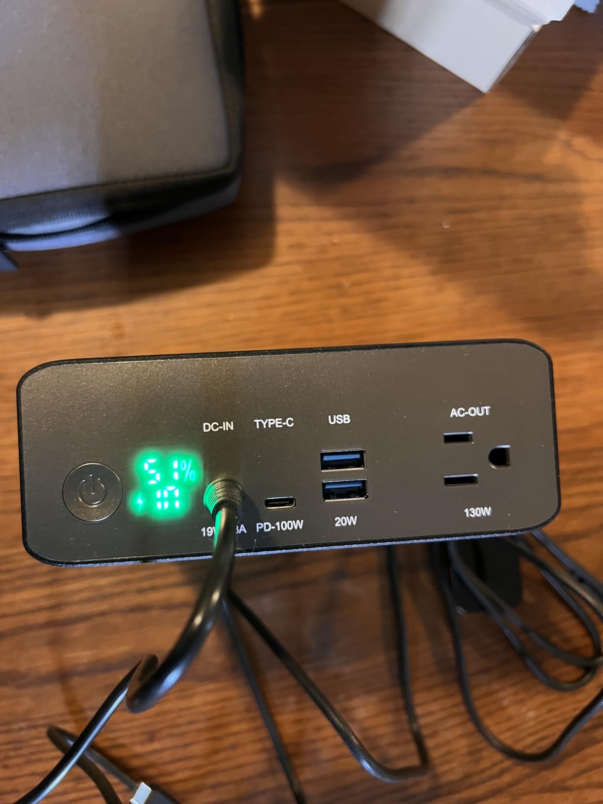 Krisdonia 130W Portable Power Bank, 148WH/40000mAh Portable Laptop Charger Battery Backup with 110V AC Socket/ 100W Type-C Port/2 USB QC3.0 for CPAP Outdoor Camping Trip Hunting Emergency customer photo 1