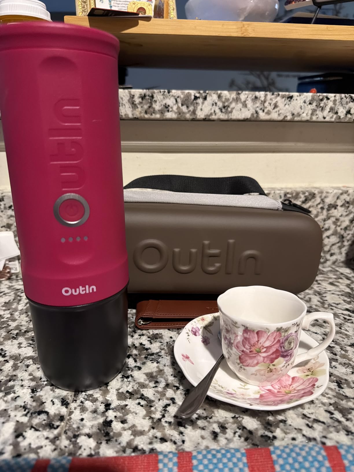 OutIn Nano Portable Electric Espresso Machine, Travel Coffee Maker for Camping, Car Coffee Maker Self-Heating with USB-C, With Ground Coffee & NS Capsule for RV, Hiking, Office customer photo 2