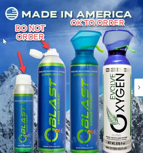 O2 Blast - Portable Oxygen Can, Filled with 99.99% Pure Oxygen in a Can with Breathing Mask for Sports, Travel, and High Altitude Use | On-The-Go Air Support for Hiking and Outdoors - 10L, 6-Pack customer photo 1