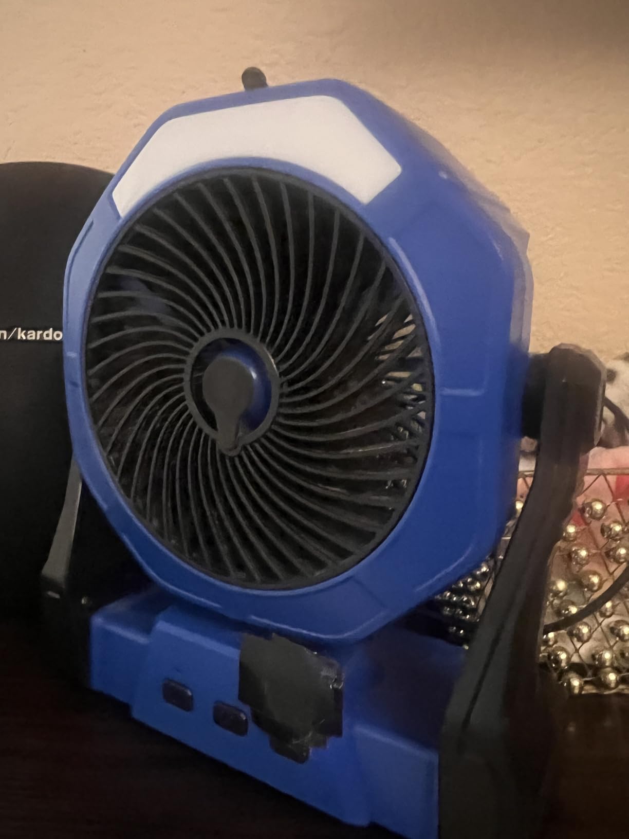 Ausic Portable Misting Camping Fans, [Max 35H Runtime] Outdoor Cooling Fan for Patios, 8 Inch Battery Operated Rechargeable Fans, Water Spray Fan with LED Light, Travel Beach Camp Essential customer photo 1